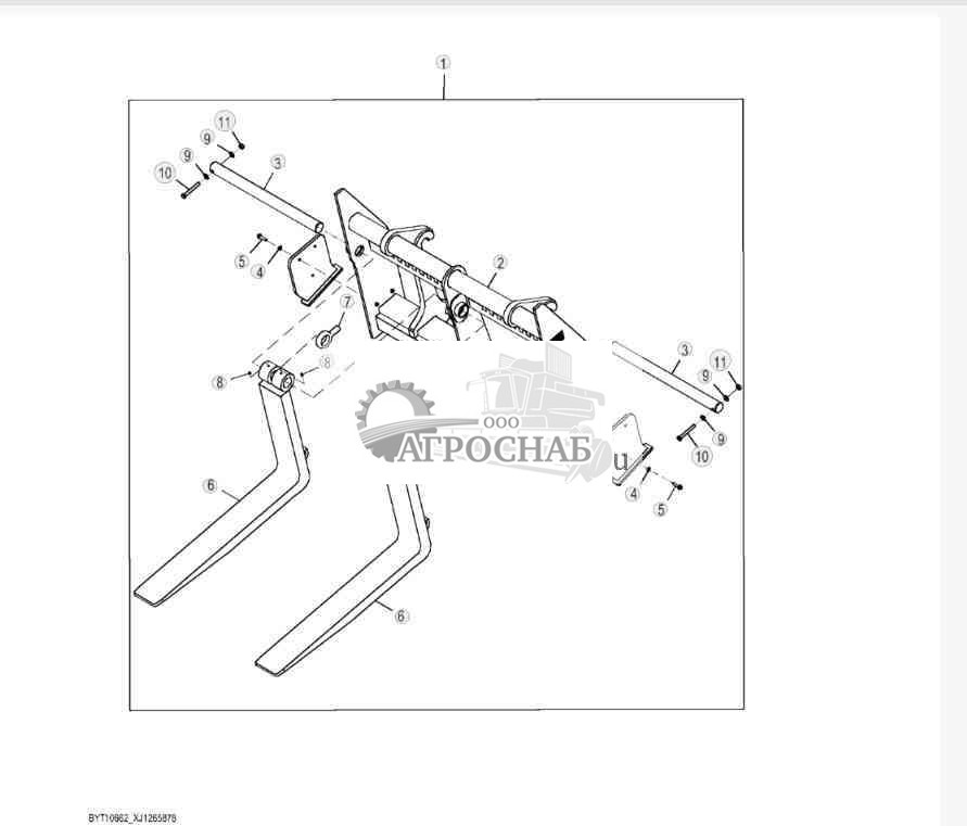Hi-Vis Fork Kit, 60 inch Frame (48 inch Tines) 